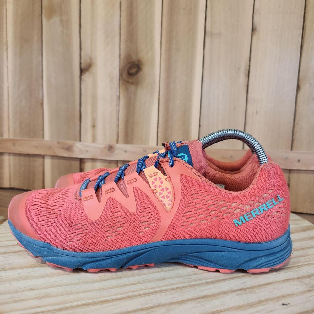 Merrell Riveter E-Mesh Shoes Womens 9 Pink Coral Trail Running Hiking Sneakers